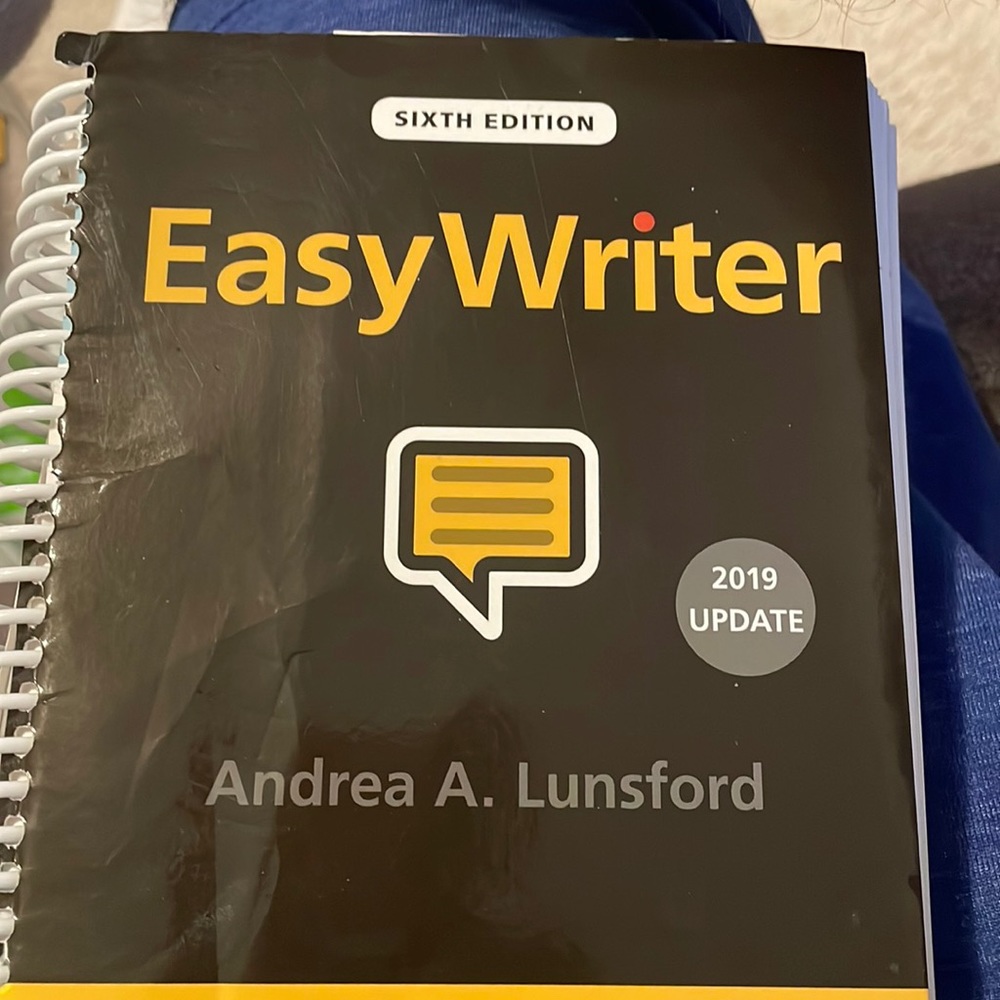 EasyWriter book. Learn how to write and research as a pocket handbook